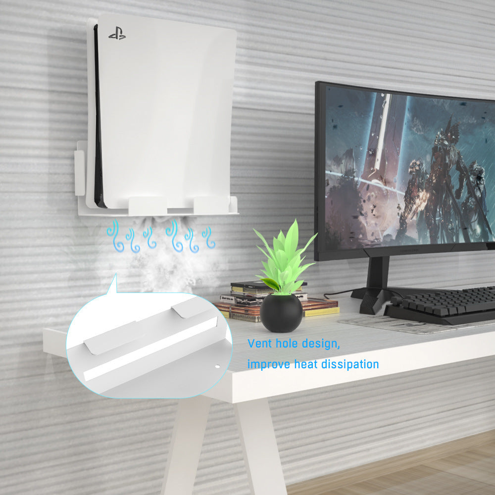 Support de rangement mural pour console de jeu PS5.